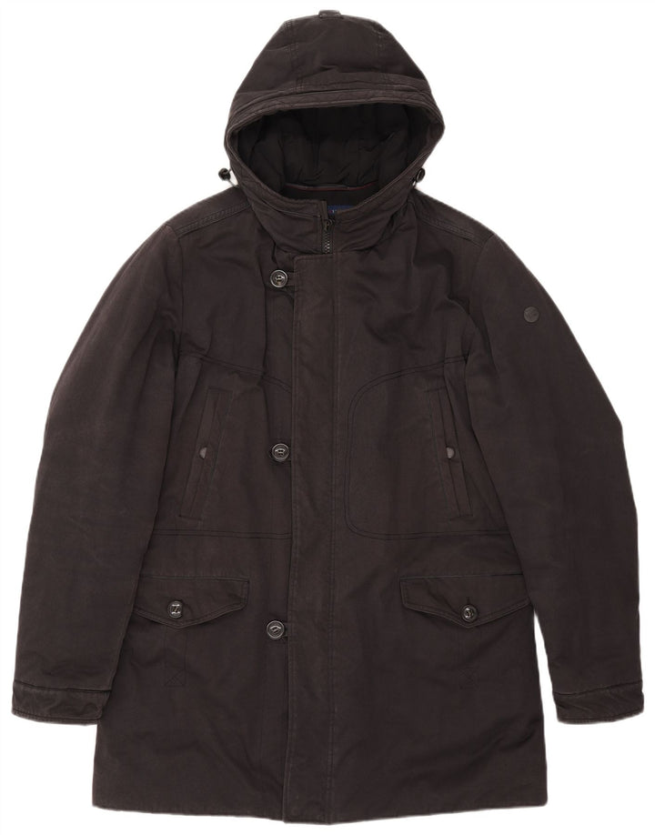 Męska kurtka parka z kapturem Trussardi Jeans UK 40, duża, szara