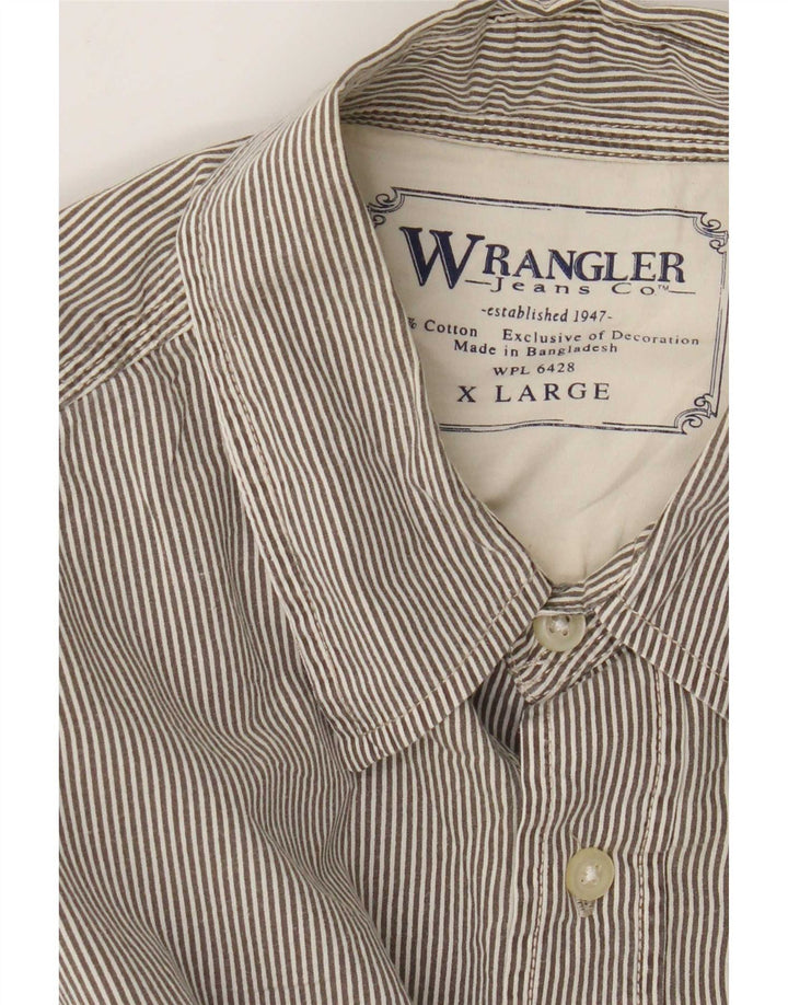 Koszula męska Wrangler XL, szara, bawełniana w prążki
