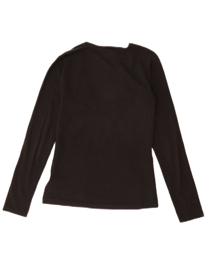 Top damski Armani Jeans z długim rękawem, EU 38, średni czarny, bawełniany