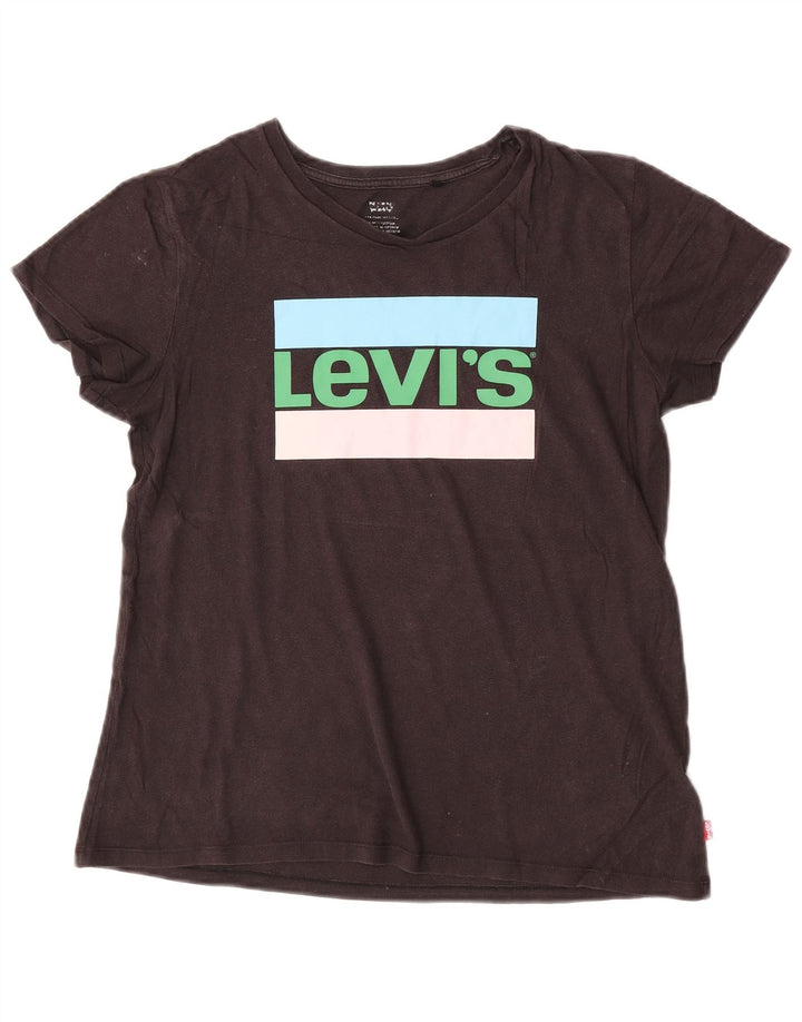 Damska koszulka z grafiką Levi's Top UK 14 Medium Black