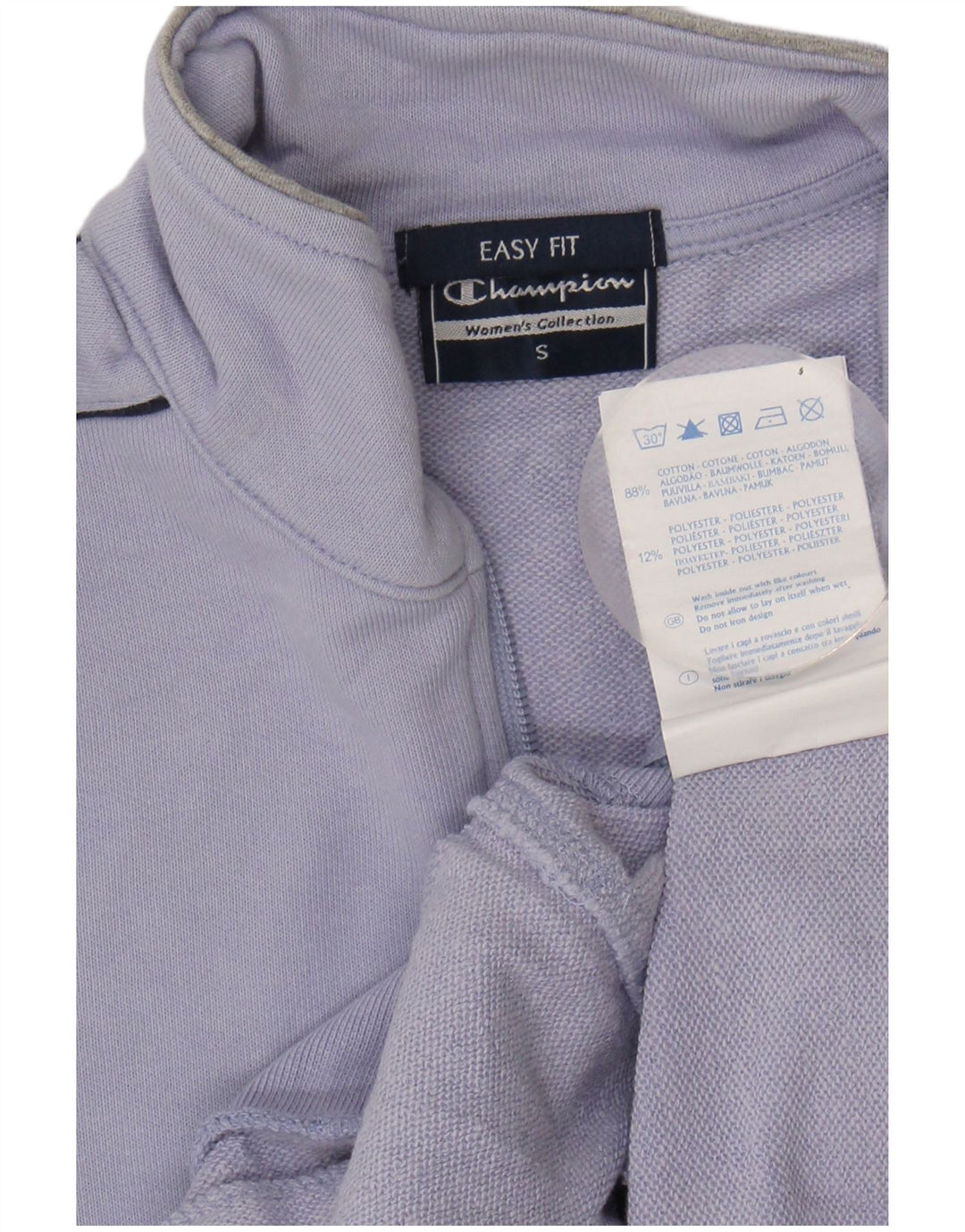 CHAMPION Womens Tracksuit Top Jacket UK 10 Small Purple Cotton