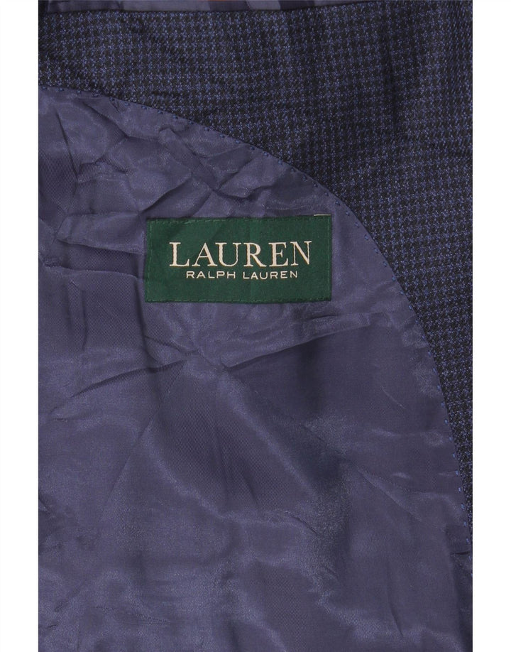 Męska marynarka zapinana na 2 guziki Ralph Lauren UK 38 Średni granatowy pepitka