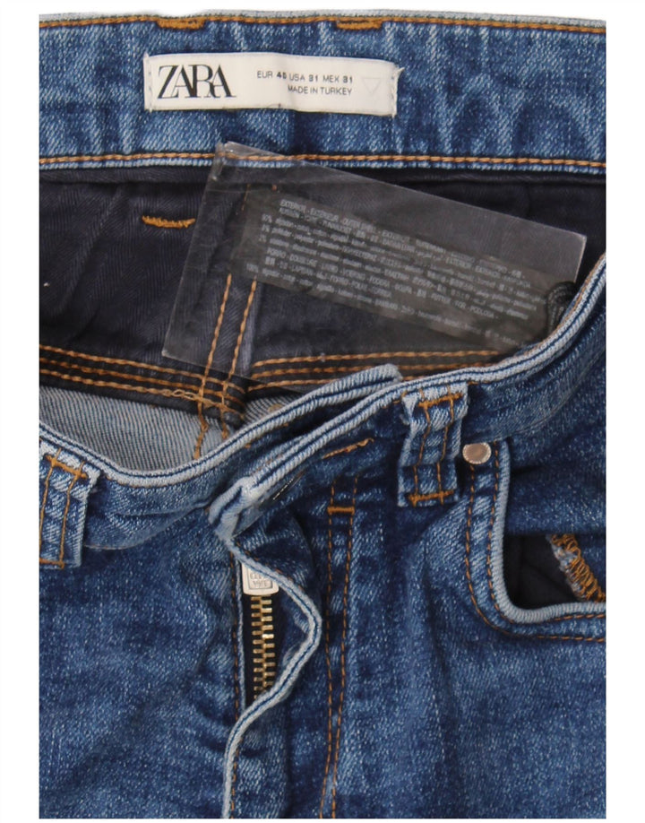 Męskie jeansy slim fit Zara EU 40 Medium W31 L30 Niebieskie bawełniane