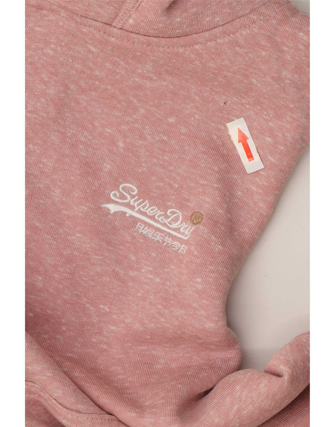 Damski sweter z kapturem Superdry UK 12, średni, różowy, nakrapiany poliester