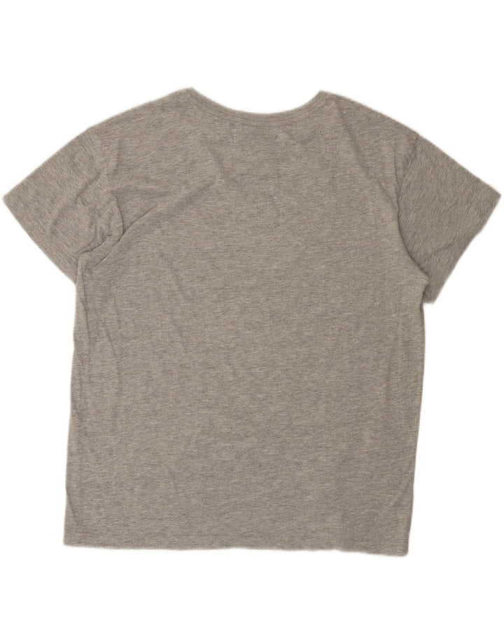 SUPERDRY Womens Graphic T-Shirt Top UK 14 Large Grey Vintage Superdry and Second-Hand Superdry from Messina Hembry 