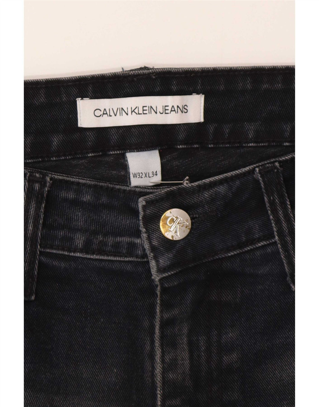 Męskie proste dżinsy Calvin Klein W32 L26 granatowe
