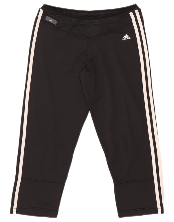 Damskie spodnie dresowe ADIDAS Clima 365 Capri UK 16, duże, czarne, nylonowe