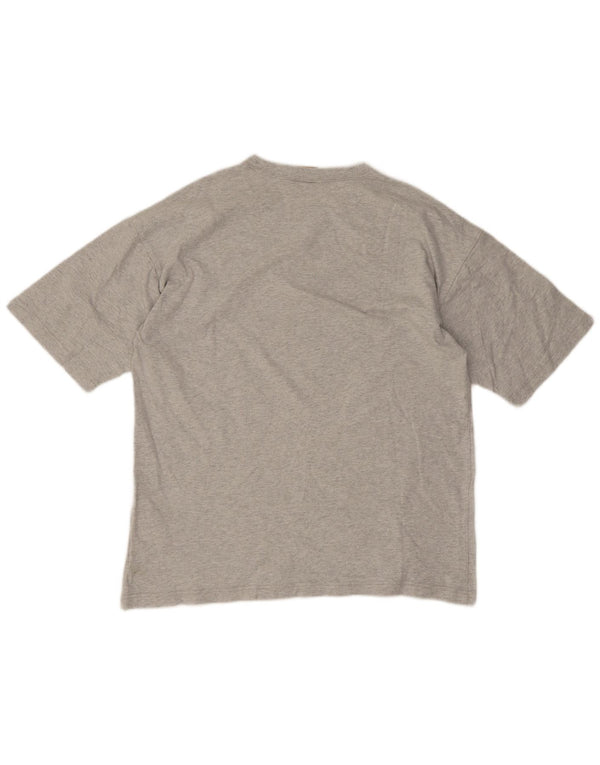 Męski T-shirt Champion z grafiką, duży, szary, bawełniany