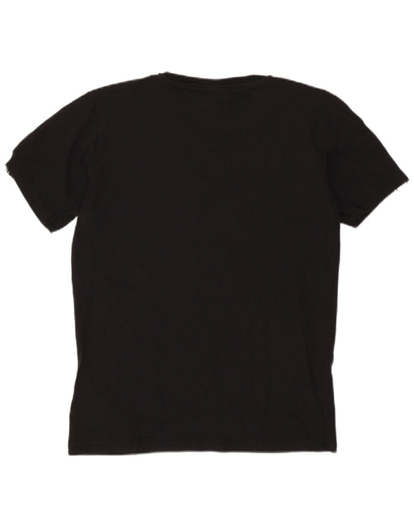 Chłopięcy T-shirt z grafiką Champion, 13-14 lat XL, czarna bawełna