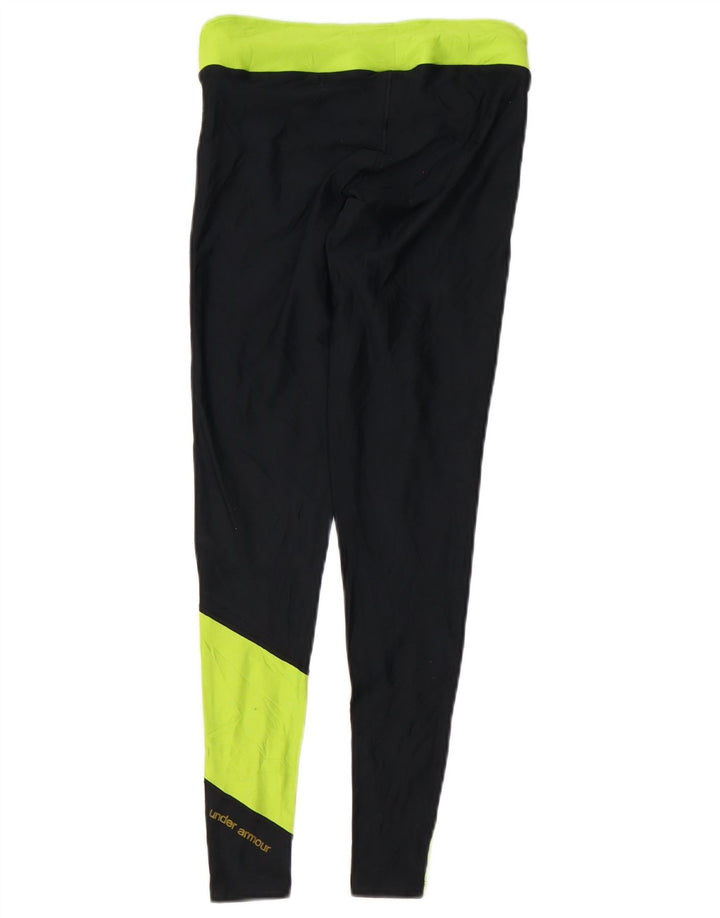 Legginsy damskie Under Armour UK 8, małe, czarne, poliestrowe z blokami kolorów