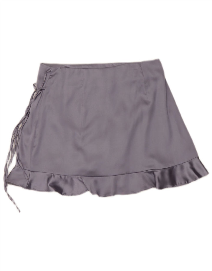 Damska spódnica mini kopertowa Topshop UK 12 Medium W30 Fioletowy poliester
