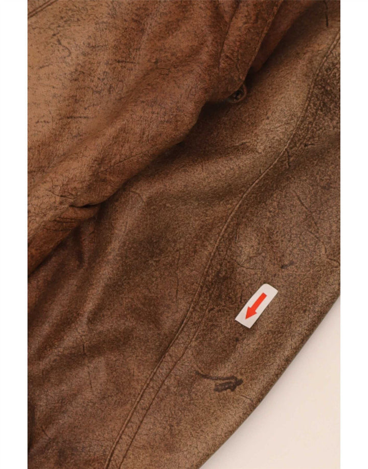 Męska kurtka skórzana Trapper IT 46 Small Brown