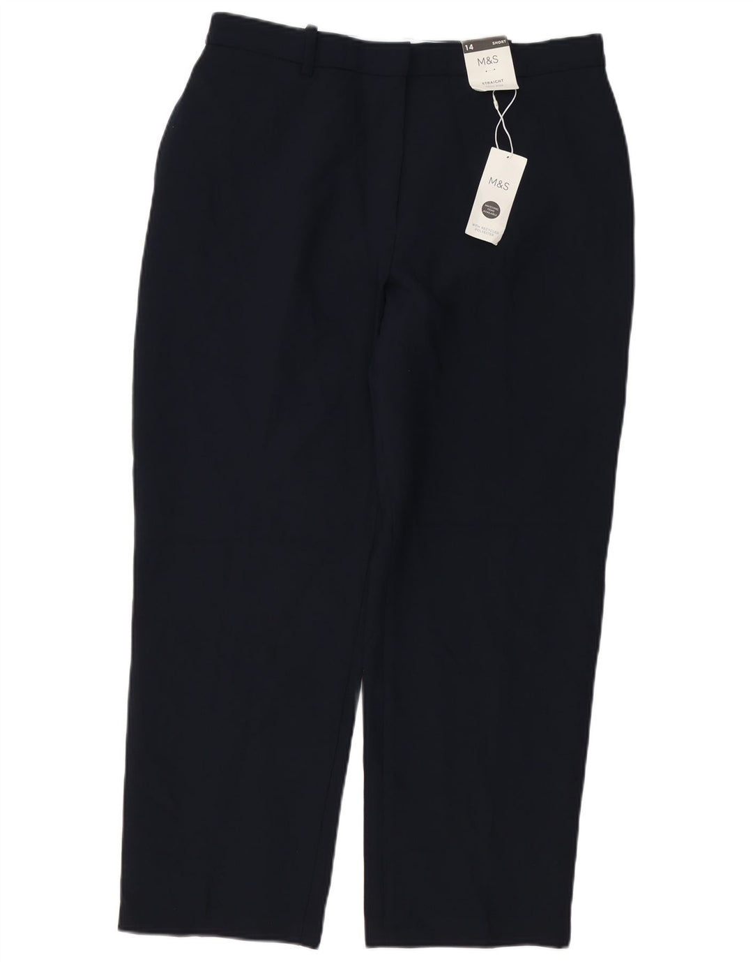 Damskie spodnie chino MARKS & SPENCER UK 14 duże W34 L27 granatowe