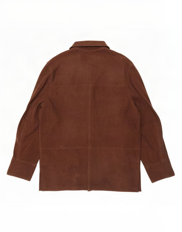 Damska kurtka zamszowa w stylu vintage IT 48 XL, brązowa skóra