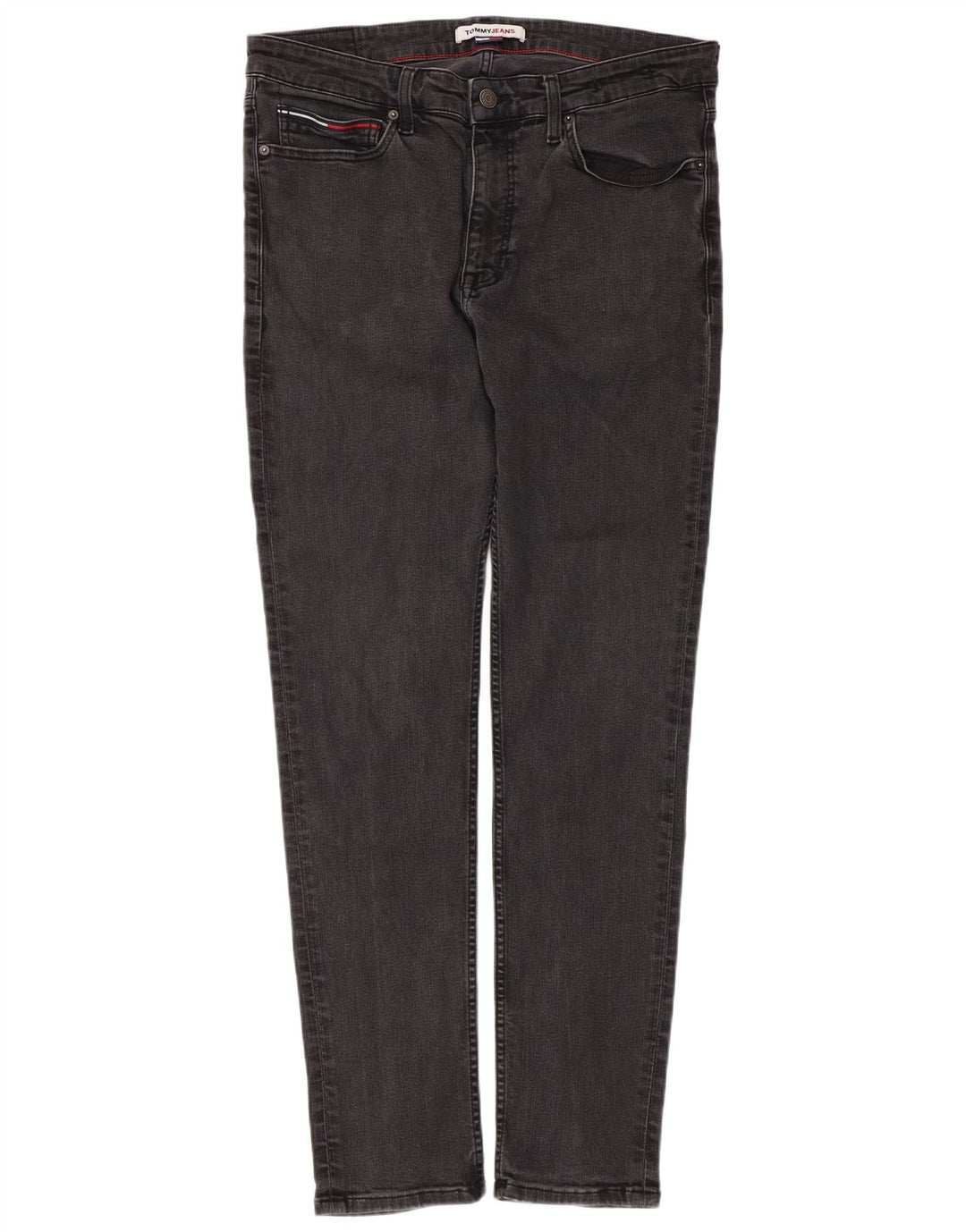 Męskie jeansy slim fit Tommy Hilfiger W36 L30 Czarna bawełna