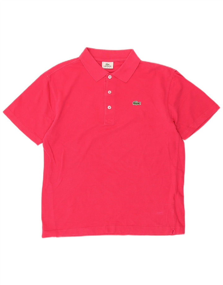 Męska koszulka polo Lacoste, rozmiar 4, średnia, różowa, bawełniana