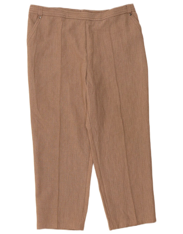 Marks & Spencer Damskie zwężane spodnie codzienne UK 18 XL W36 L26 Brązowe