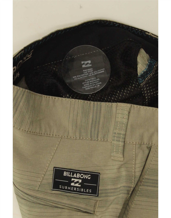 Męskie spodenki Chino Billabong W26 Małe poliestrowe paski w kolorze khaki