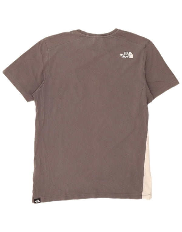 Męski T-shirt z regularną grafiką The North Face, mały, szary, blok kolorów