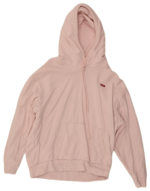 Damska bluza z kapturem Levi's o swobodnym kroju, UK 6 XS, różowa bawełna