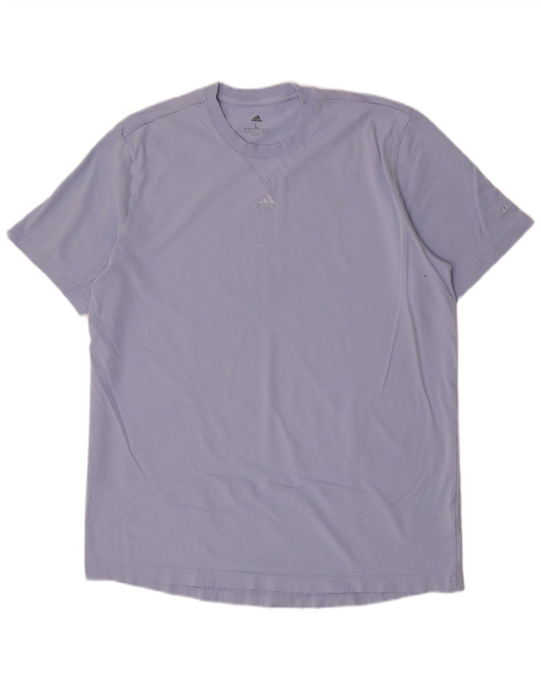 Adidas Męski T-Shirt Top Duży Fioletowy Bawełniany