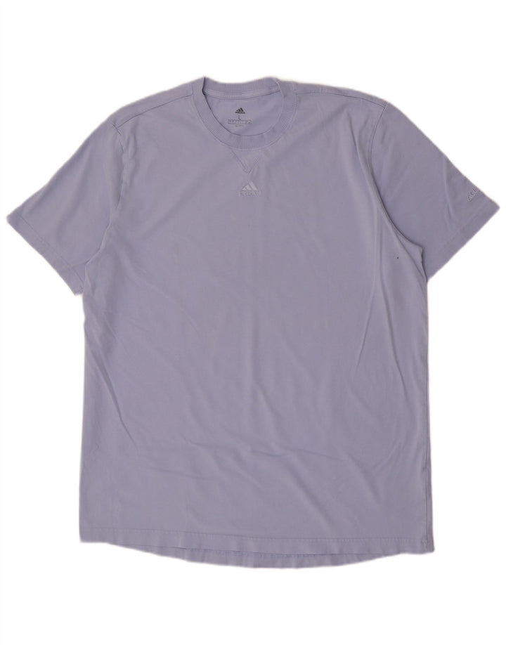 Adidas Męski T-Shirt Top Duży Fioletowy Bawełniany