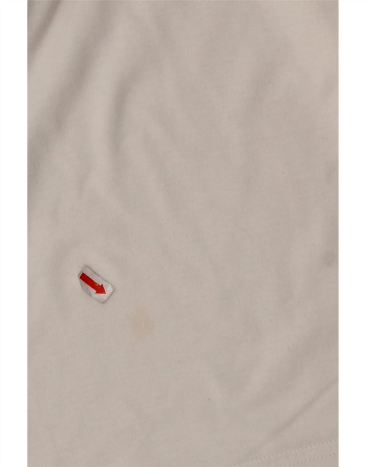 ARMANI JUNIOR Chłopięcy T-shirt z grafiką, 11-12 lat, biała bawełna