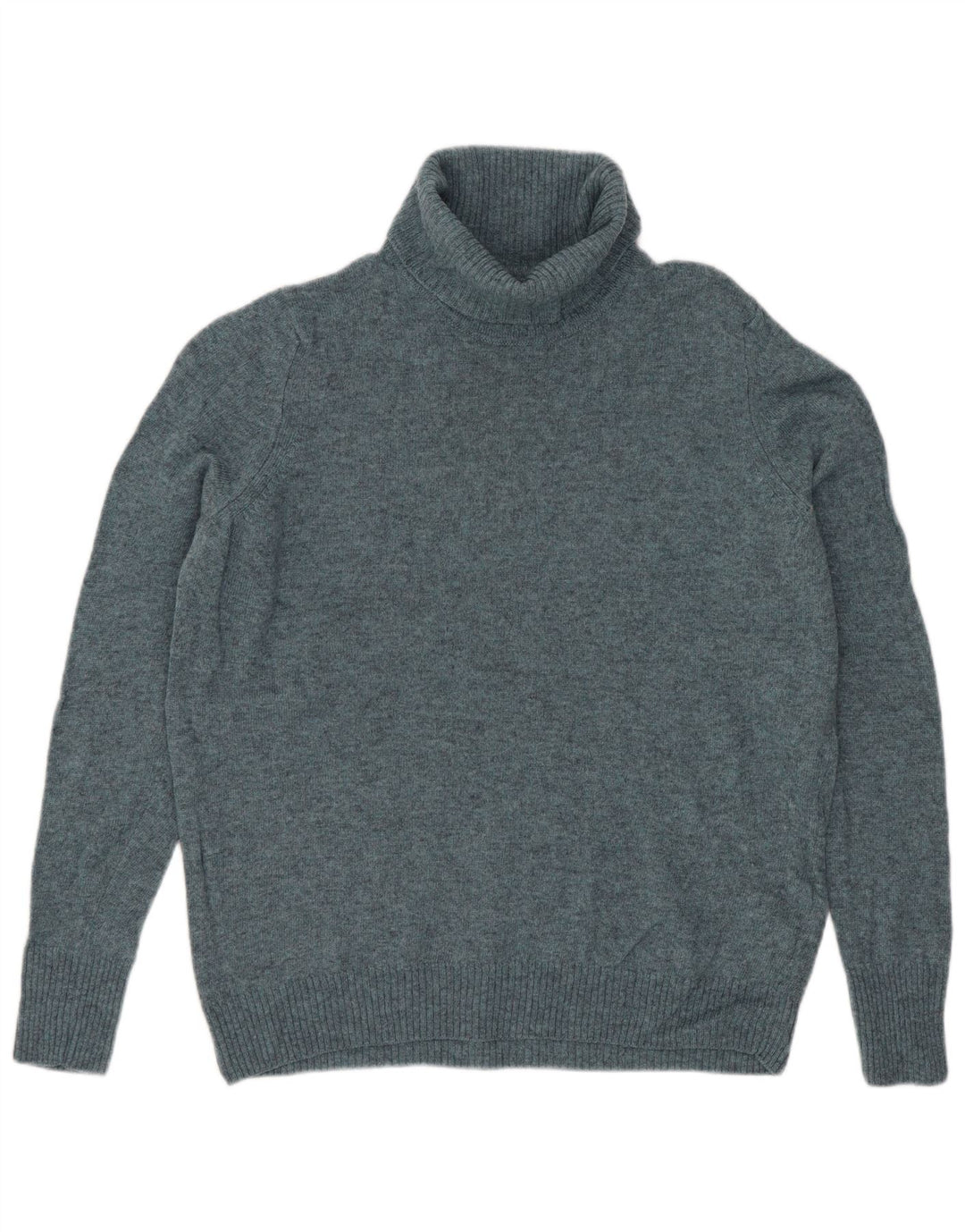 Marks & Spencer Damski sweter z golfem UK 14 Średni niebieski wełniany