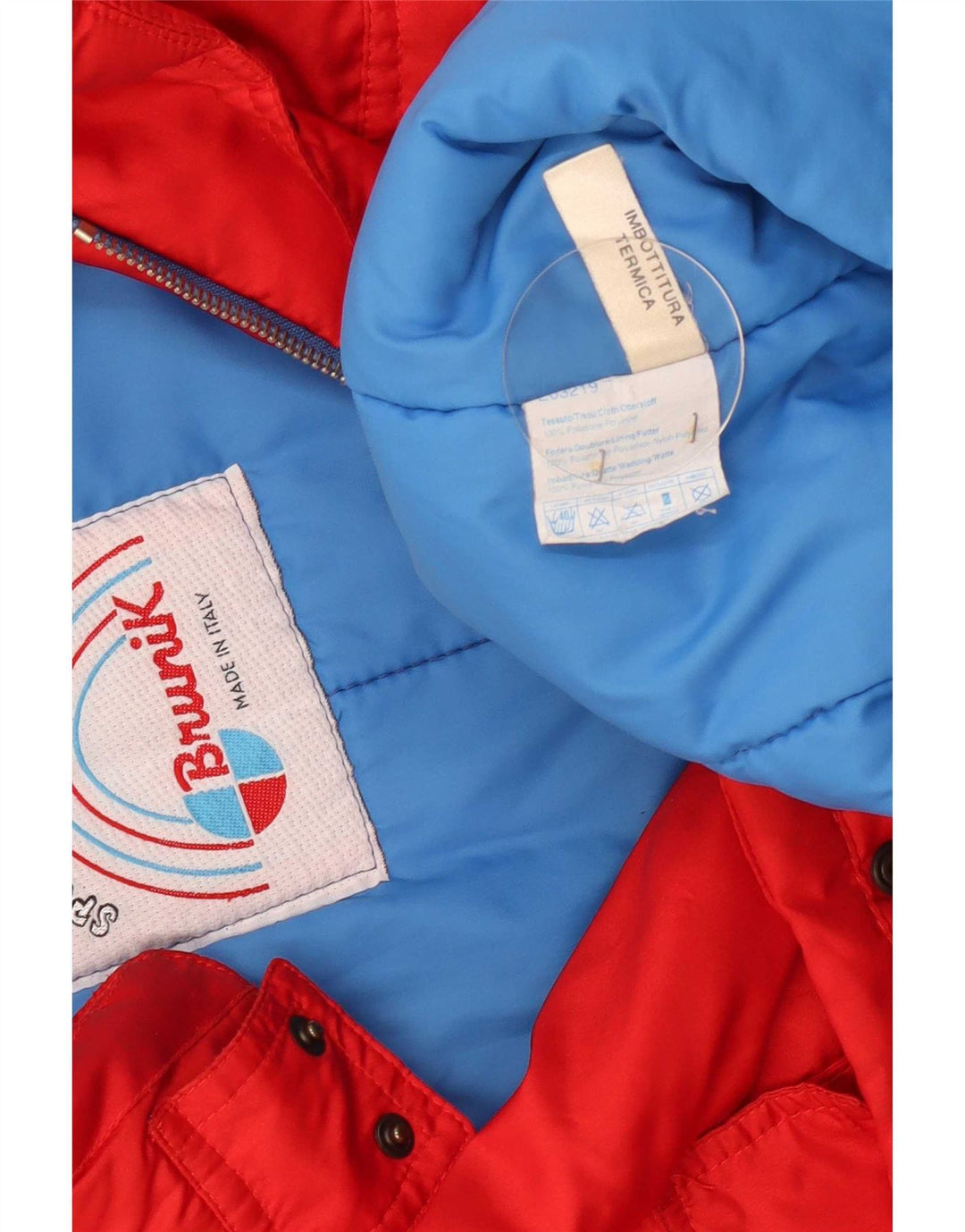 Męska kurtka narciarska z kapturem Brunik IT 46 Small Red Polyester