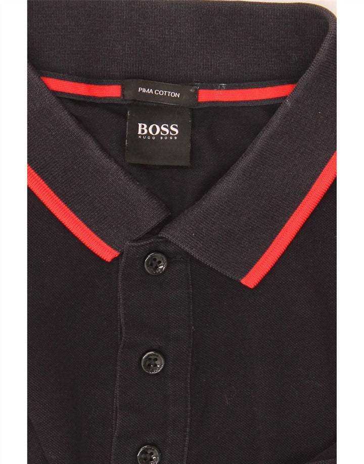 Męska koszulka polo Hugo Boss XL, czarna, bawełniana