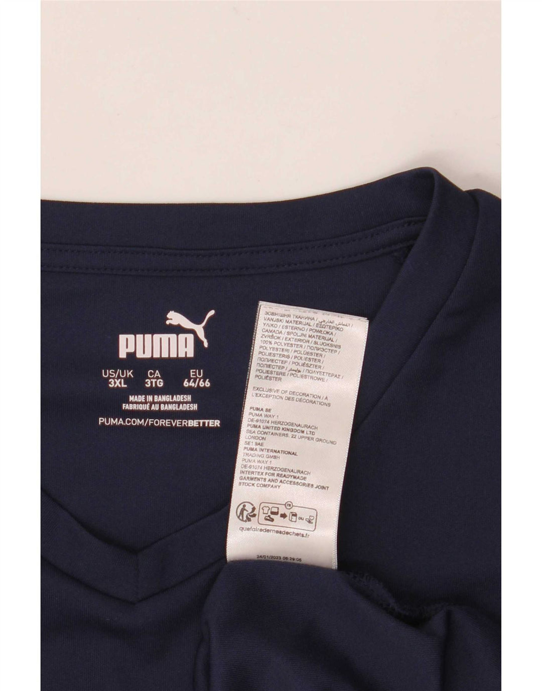 T-shirt męski Puma Top 3XL Granatowy poliester