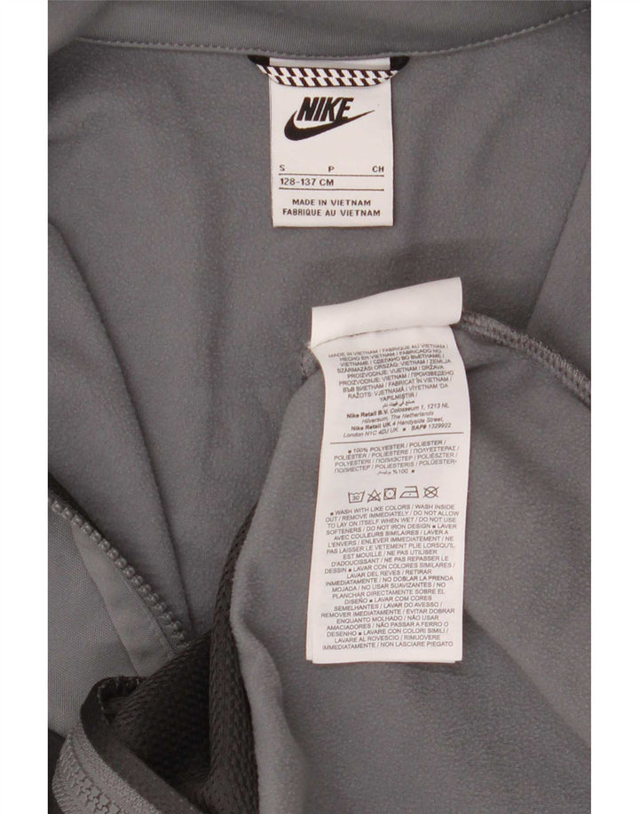 Chłopięca kurtka dresowa Nike Graphic 8-9 lat, mała, szara, z blokami kolorów