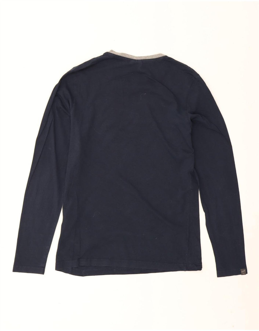 Męski top graficzny Jack & Jones z długim rękawem, średni granatowy, bawełniany