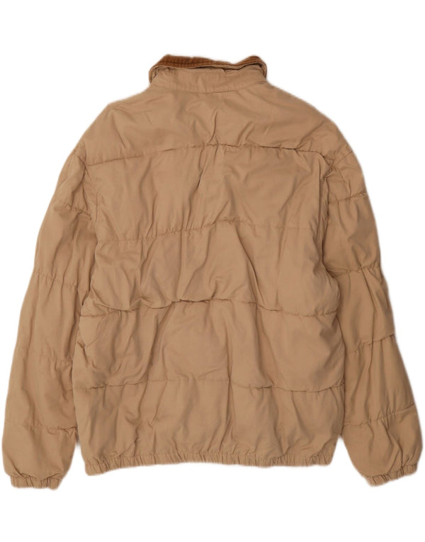 Męska kurtka bomberka Zara UK 40, duży beżowy poliester z blokami kolorów