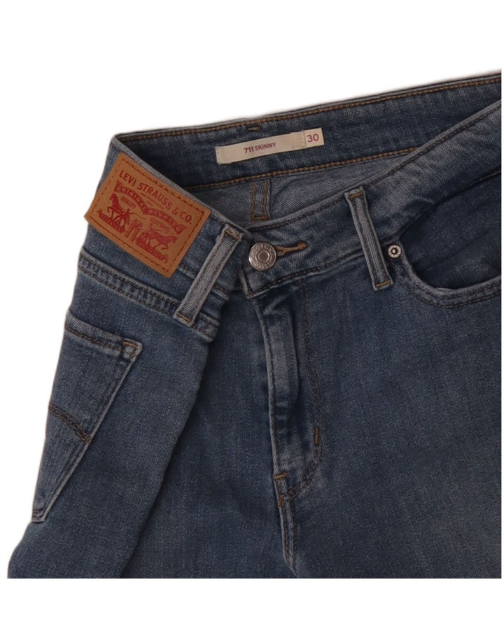Damskie jeansy LEVI'S 711 Skinny W30 L29 Niebieskie bawełniane