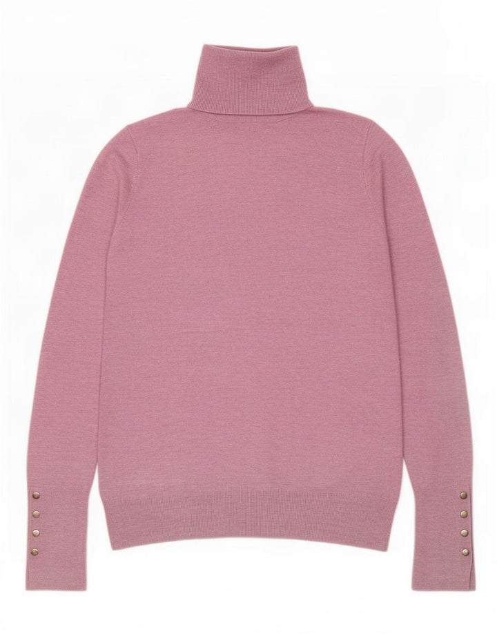 Sweter damski Zara z wywijanym dekoltem UK 10, mały, różowy