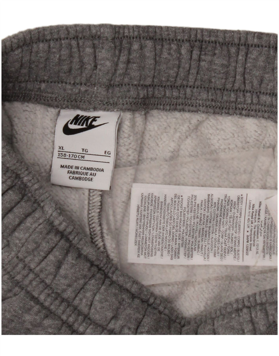 Chłopięce spodnie dresowe NIKE Cargo Joggers 13-14 lat XL, szare nakrapiane