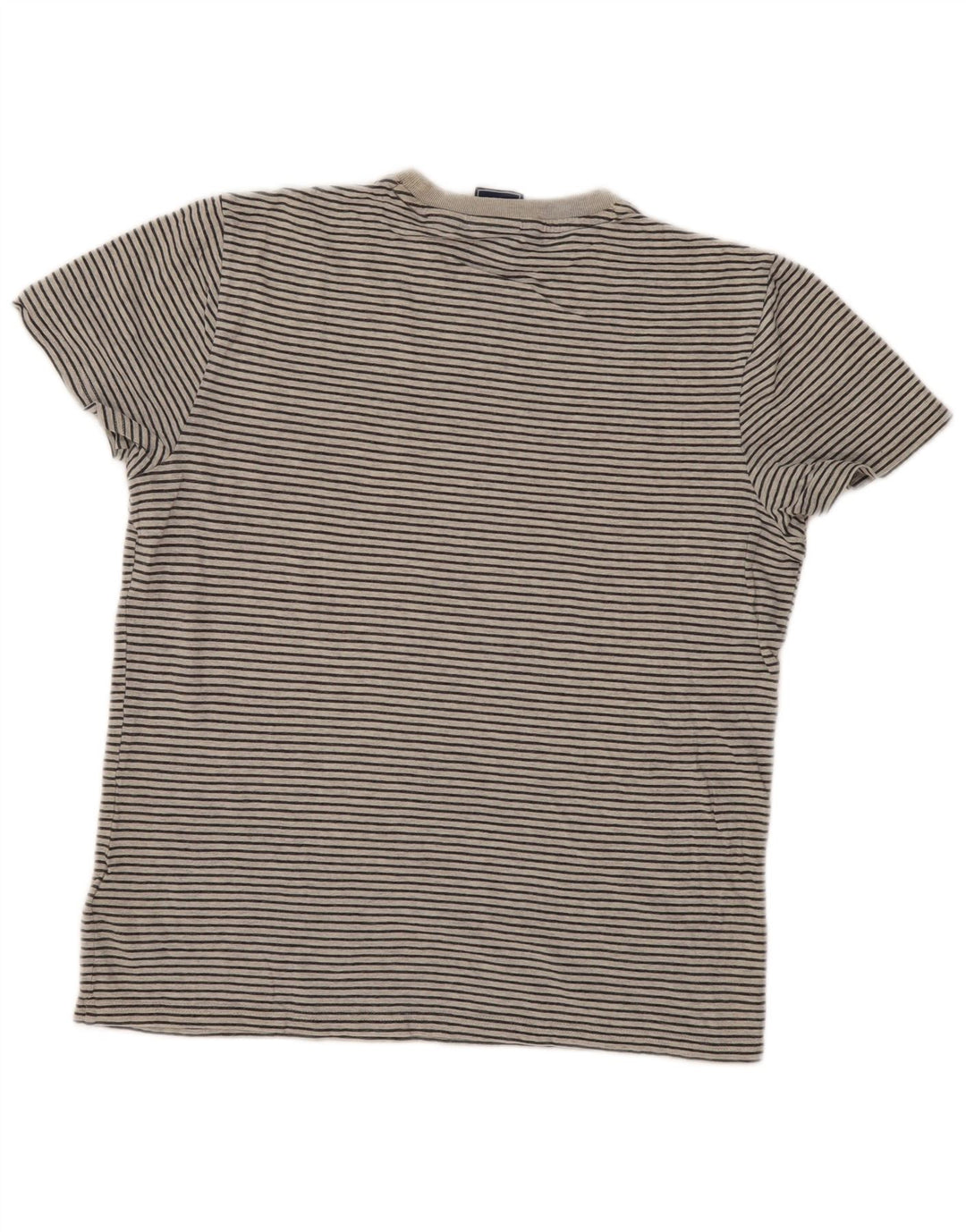 T-shirt męski Superdry Średni szary, bawełniany w prążki