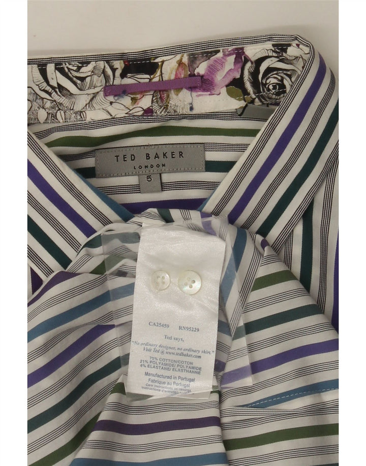 Koszula wizytowa TED BAKER, rozmiar 5, duża, niebieska, bawełniana w prążki