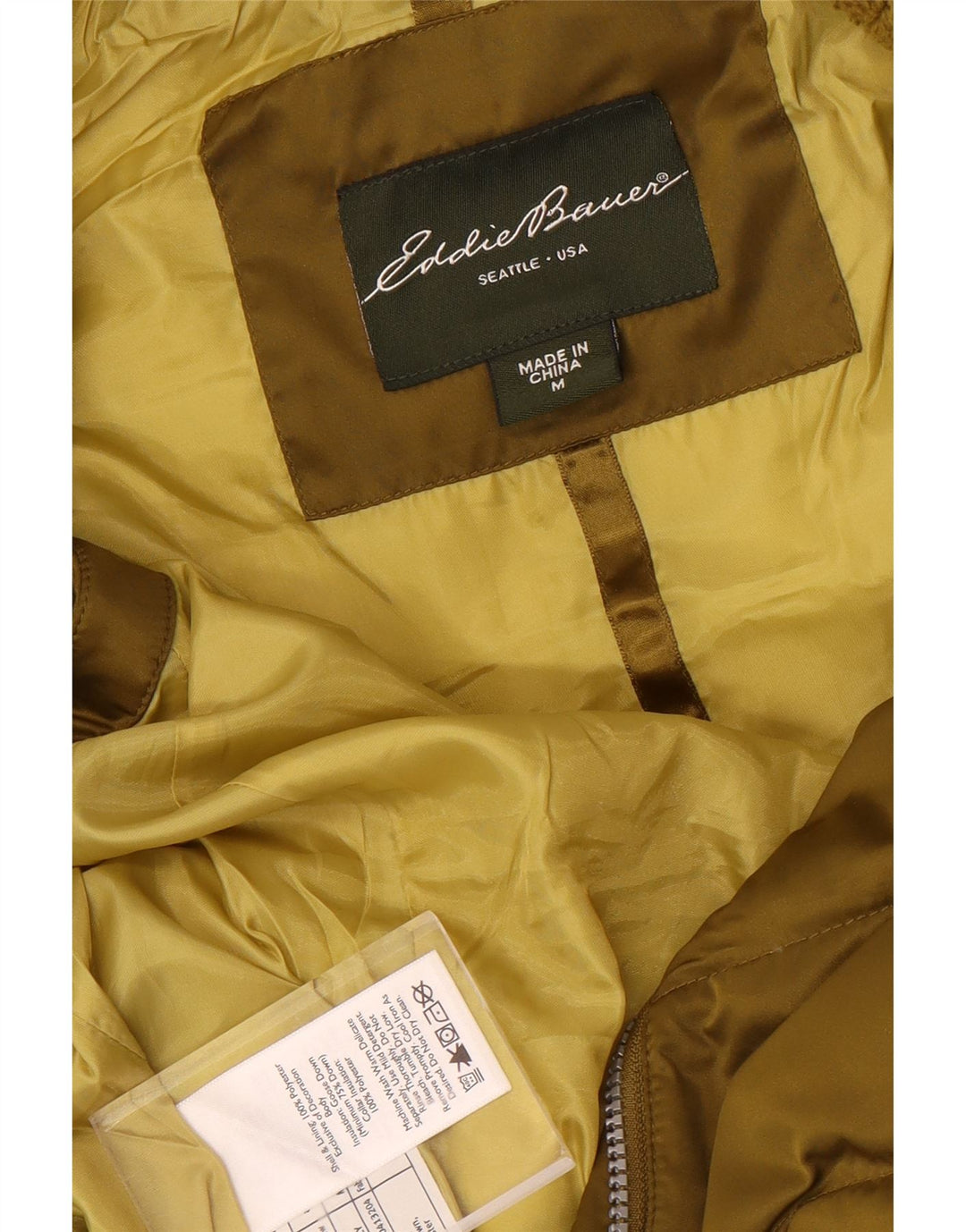 Damska wyściełana kamizelka Eddie Bauer UK 14, średni khaki, poliester