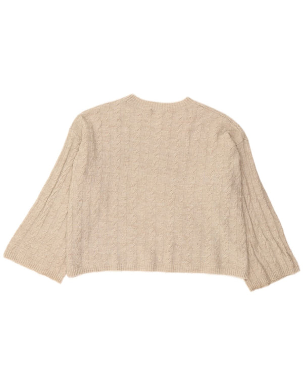 Sweter damski Zara Oversize z okrągłym dekoltem UK 10 Small Beige
