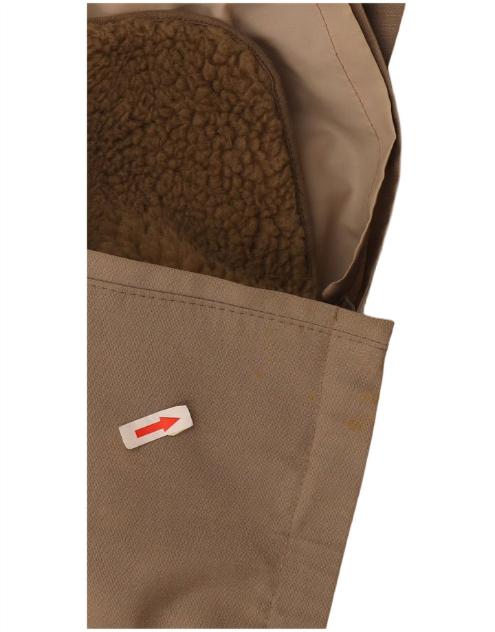 Vintage męska kurtka parka z kapturem UK 40 duża beżowa