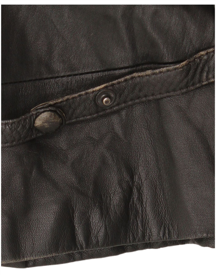 Vintage damska kurtka skórzana oversize EU 46 XL, czarna skóra