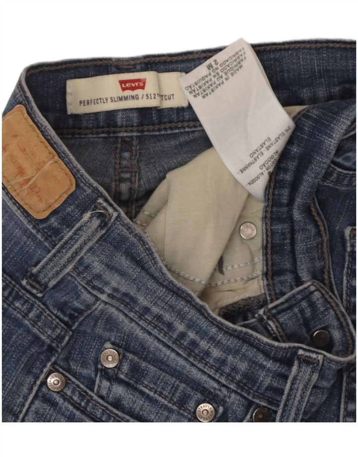Damskie jeansy Levi's 512 doskonale wyszczuplające Bootcut W26 L30 niebieska bawełna
