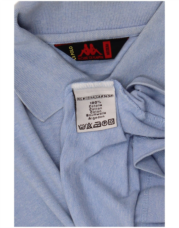 Męska koszulka polo Kappa, średnia niebieska, bawełniana