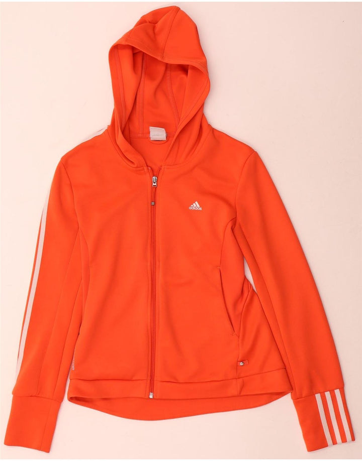 Adidas Damski sweter Clima 365 Zip Hoodie Sweter UK 12 Średni pomarańczowy poliester
