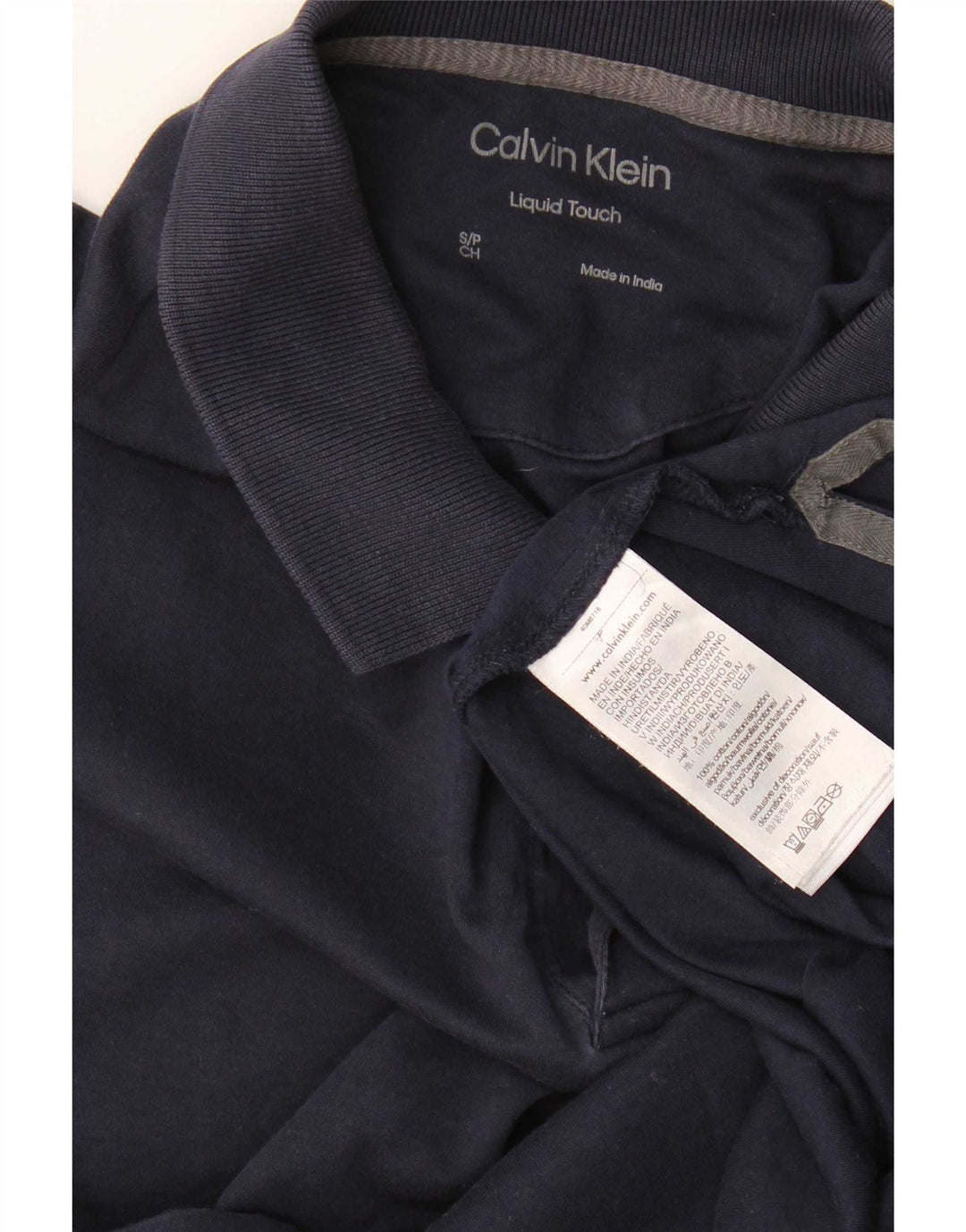 Męska koszulka polo Calvin Klein, mała, granatowa, bawełniana