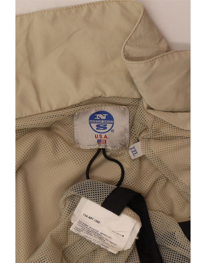 Męska kurtka przeciwdeszczowa North Sails UK 44 2XL Beżowy poliamid