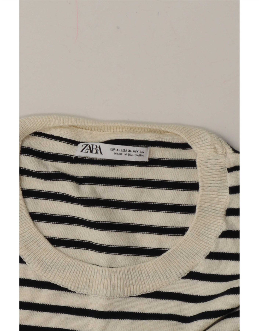 Damska koszulka Zara Regular Top UK 18 XL w białe paski