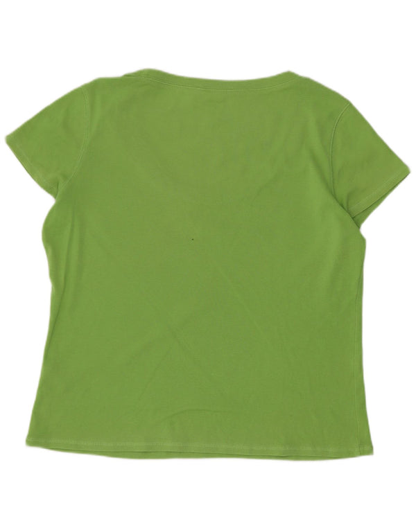 T-shirt damski Marks & Spencer Top UK 16, duży, zielony, bawełniany